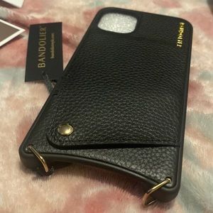 Brand New Bandolier iPhone 11 Black cellphone wallet case.  Case Only
